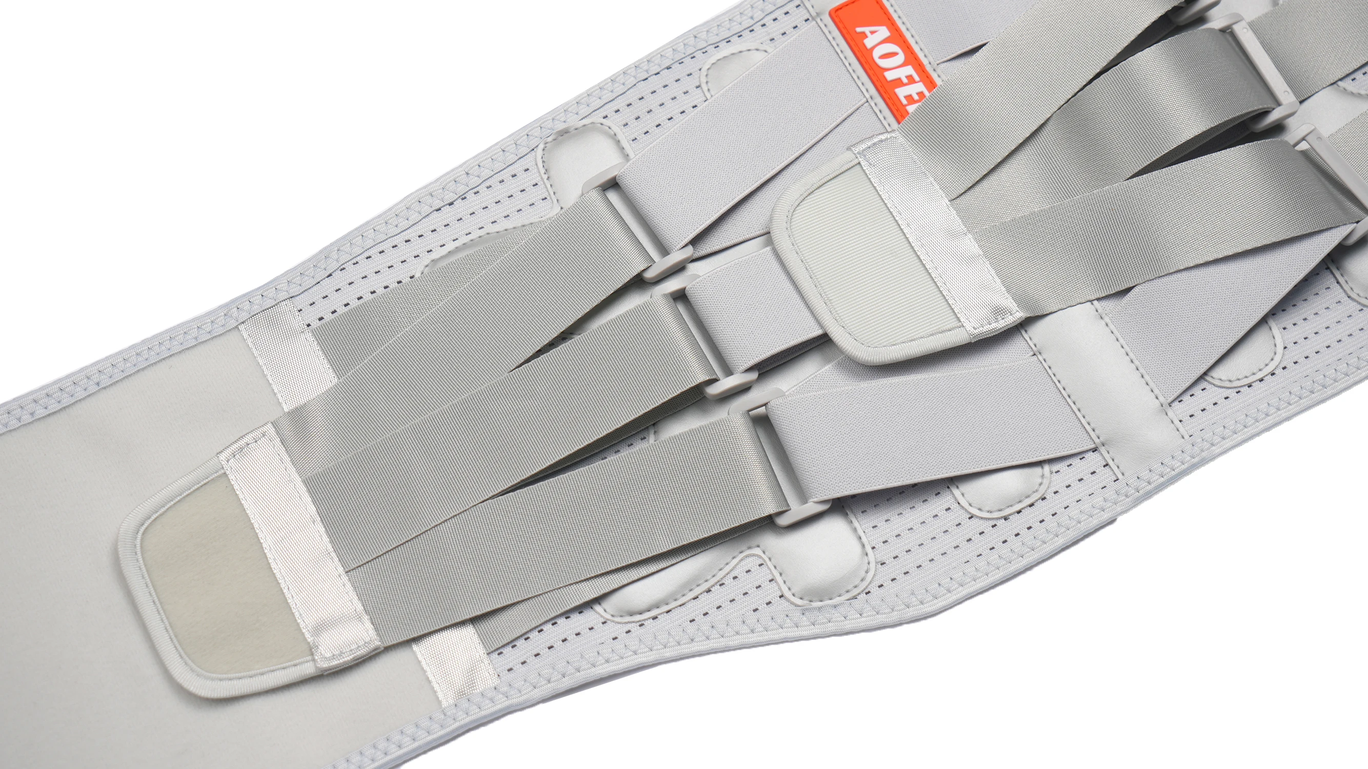 Plus large size neoprene grey girdle pull elastic band strong waist support lumbar support belt