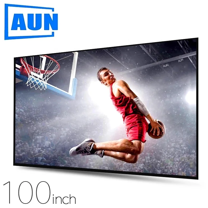 Лидер продаж на Amazon, 100 Дюймовый Матовый белый экран проектора 16:9, экран для проектора 4K 3D, оптовая продажа, дешево