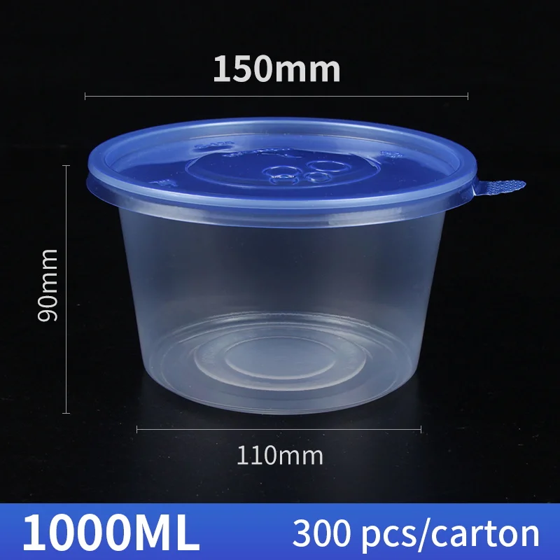 Clear 16 32 oz ounce safe lock plastic round pp deli hot soup freezer bowl disposable food container with locking lid