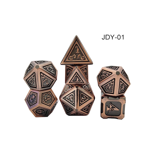 
Original design manufacturer wholesale new custom items metal dice sets brass color for broad games 