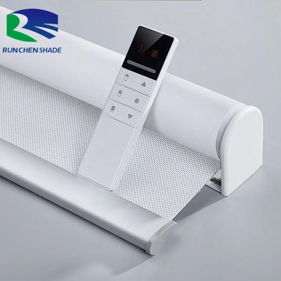 Customized Electric Motorized PVC and Polyester Roller Blinds Vertical Pattern Window Shades For Indoor