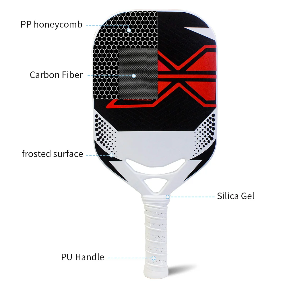 High Quality Integrated Molding Carbon Fiber Pickleball Paddle Thermoformed Pickle Ball Racquet Friction Surface