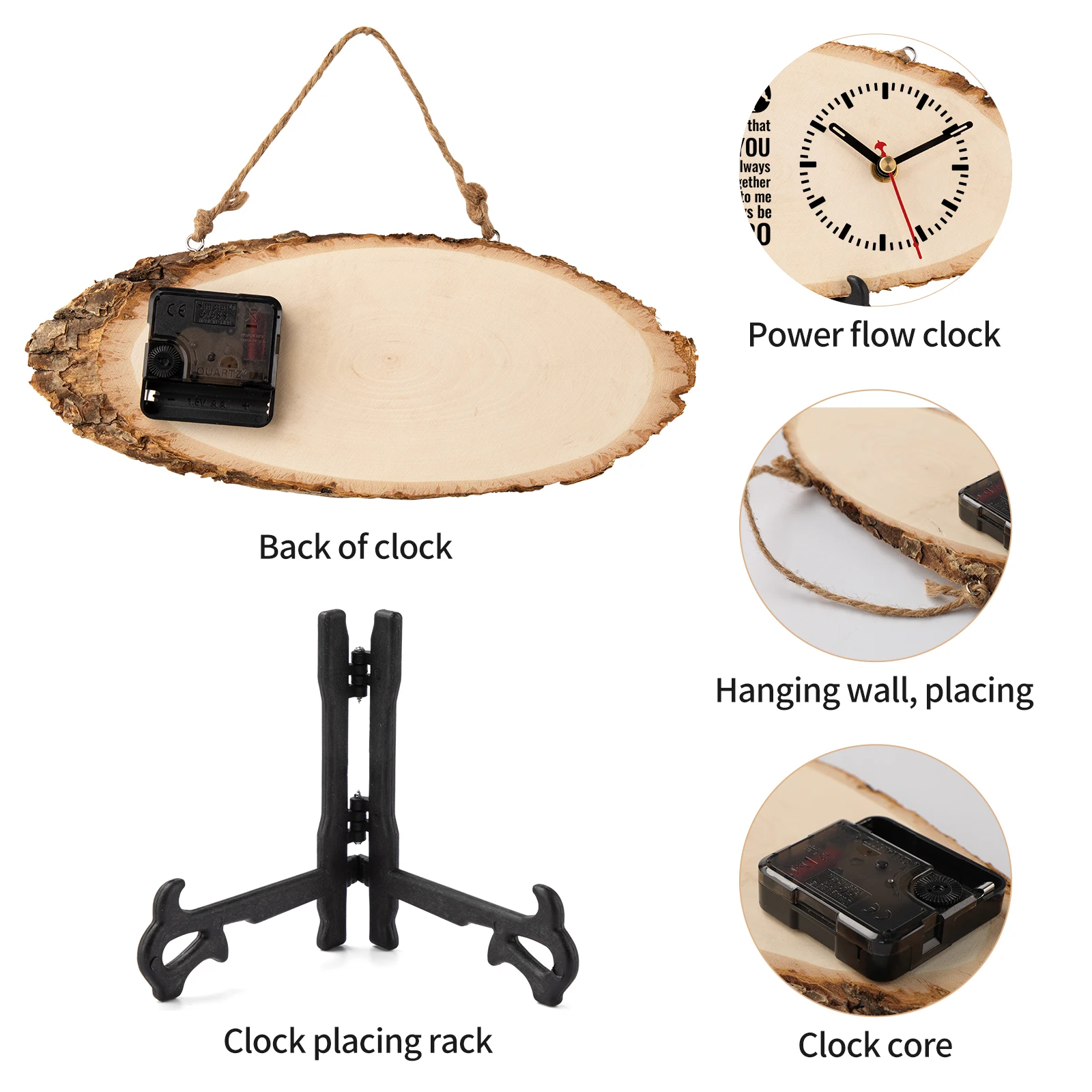 Fathers day gifts Birthday gift DIY Wooden Crafts Wood Wall Clocks modern minimalist wall clock for Wall Decoration