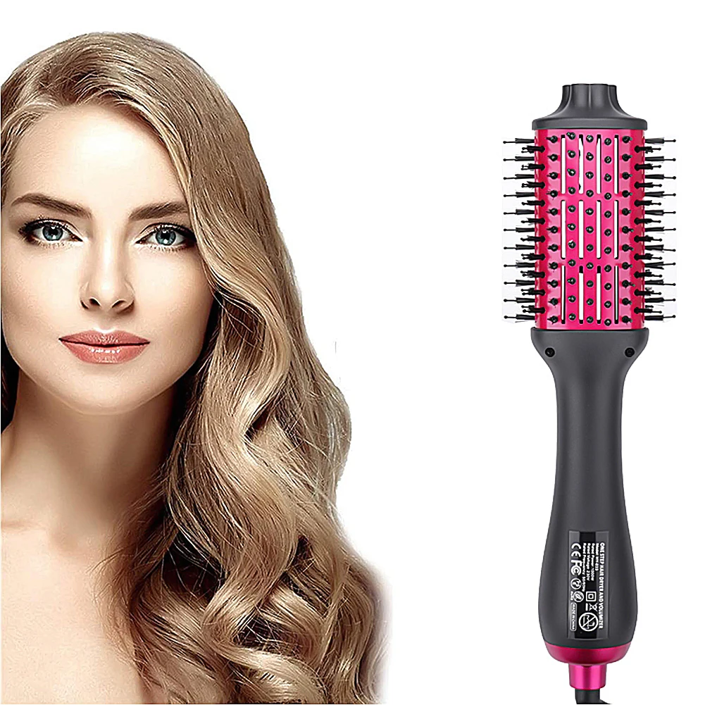 GTP 2021 Customized Private Label Vacuum Electroplating Electric High Temperature Straightener Hot Comb Curly Hair Hot Air Comb