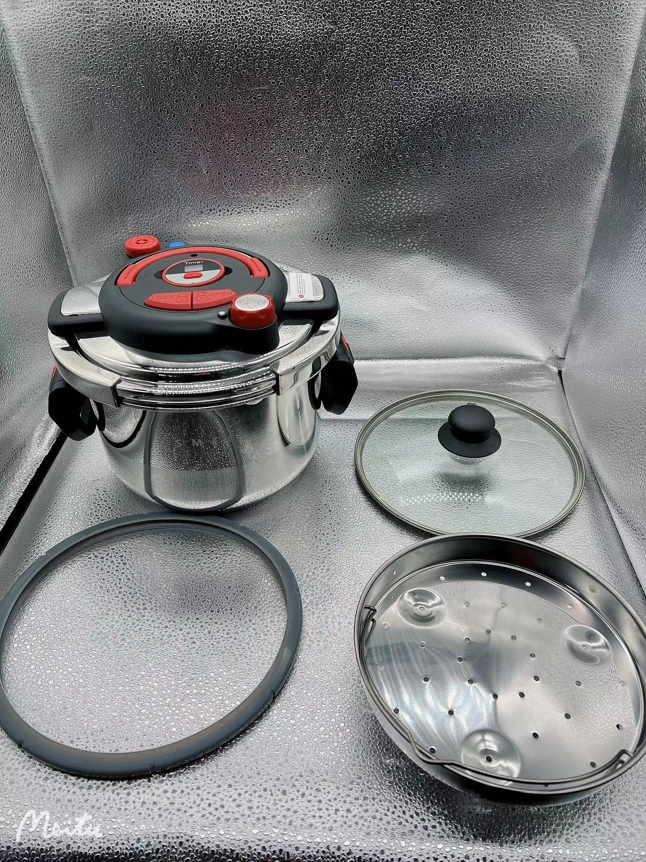 stainless steel 110kpa home use 6 litre induction cookware casserole pot luxury pressure cooker