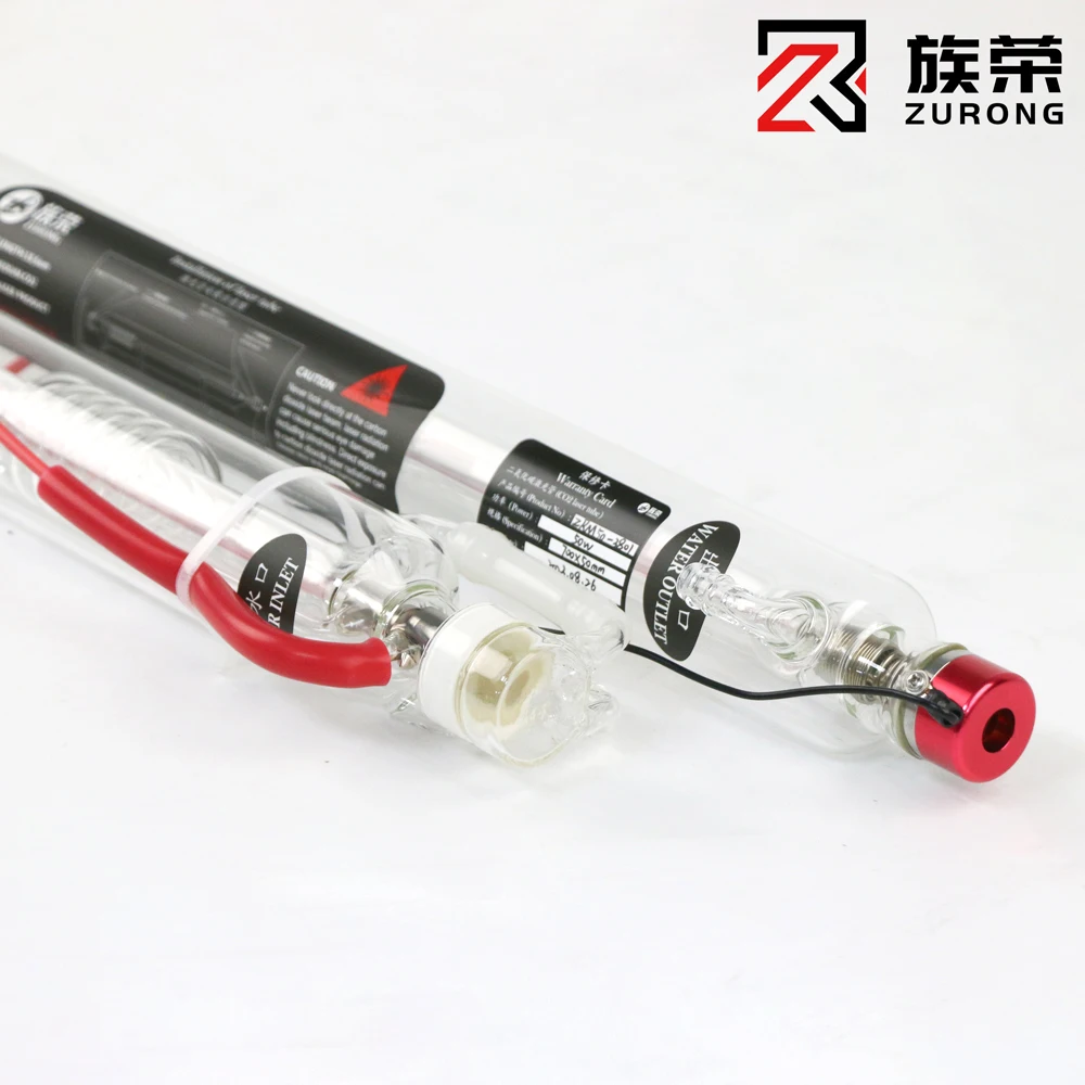 Sourcing Factory Dia 80mm ZuRong 50w 60w 100w 120w 150w Co2 Laser Tube for Engraving Cutting Machine