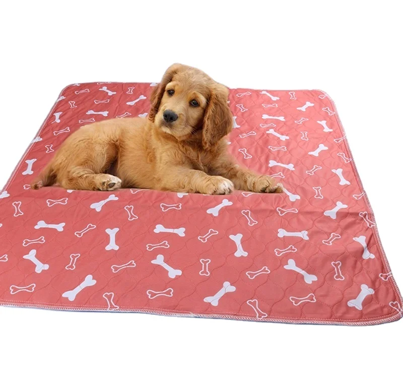 Wholesale Ultra Absorbent Reusable Pee Pad Washable Pet Training Pads Waterproof  Printed Dog Pad