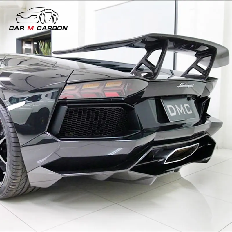 DMC style car dry carbon body kit auto body parts rear back diffuser lip for Lamborghini LP700 Aventador 2011-2016Y