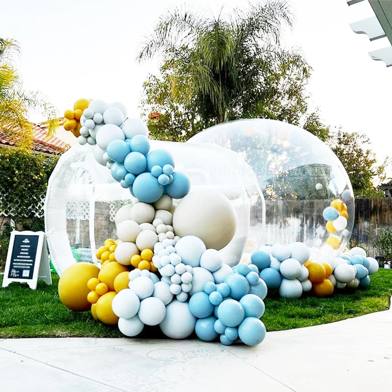 AOYU Clear Pop Up Hot Selling Giant Transparent Plastic Bubble Inflatable Lawn Tent Dome Single Tunnel With Mat