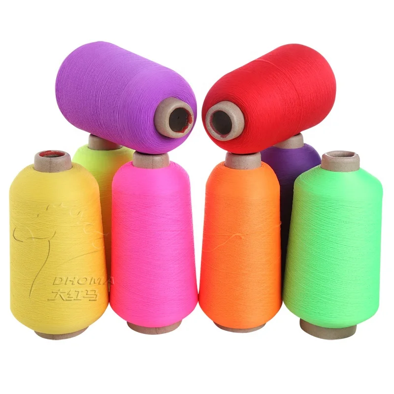 Wholesale 100% nylon yarn high stretch hank dyed nylon thread dty 70d 24f nylon 6 yarn with 1000 stock colors