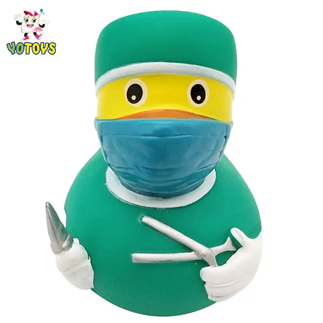 Promotional eco friendly vinyl Plastic PVC Nurse Doctor Ducky Baby Bath Duck Bathtub Toys Set for