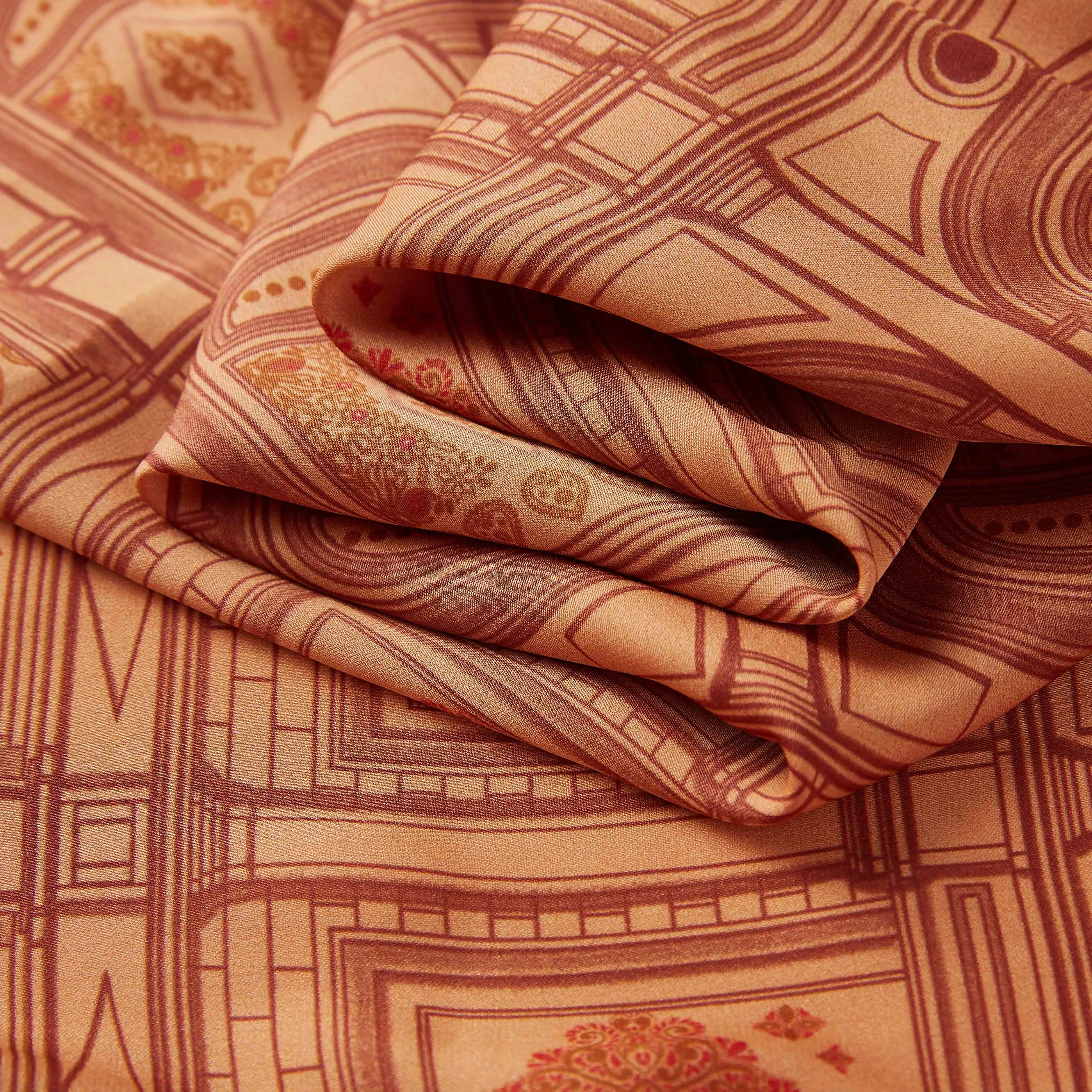 Custom digital print NO MOQ 91% Silk 9% spandex Georgette charm use pure mulberry silk fabric for dresses