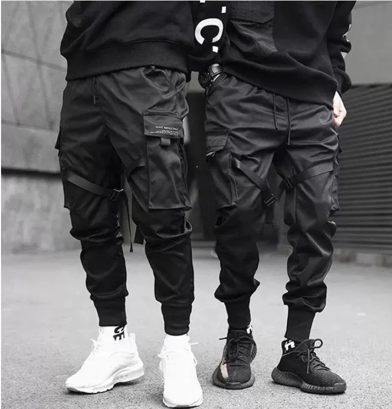 Wholesale Mens Long Cargo Cotton Blank Pants Joggers With Big Pockets