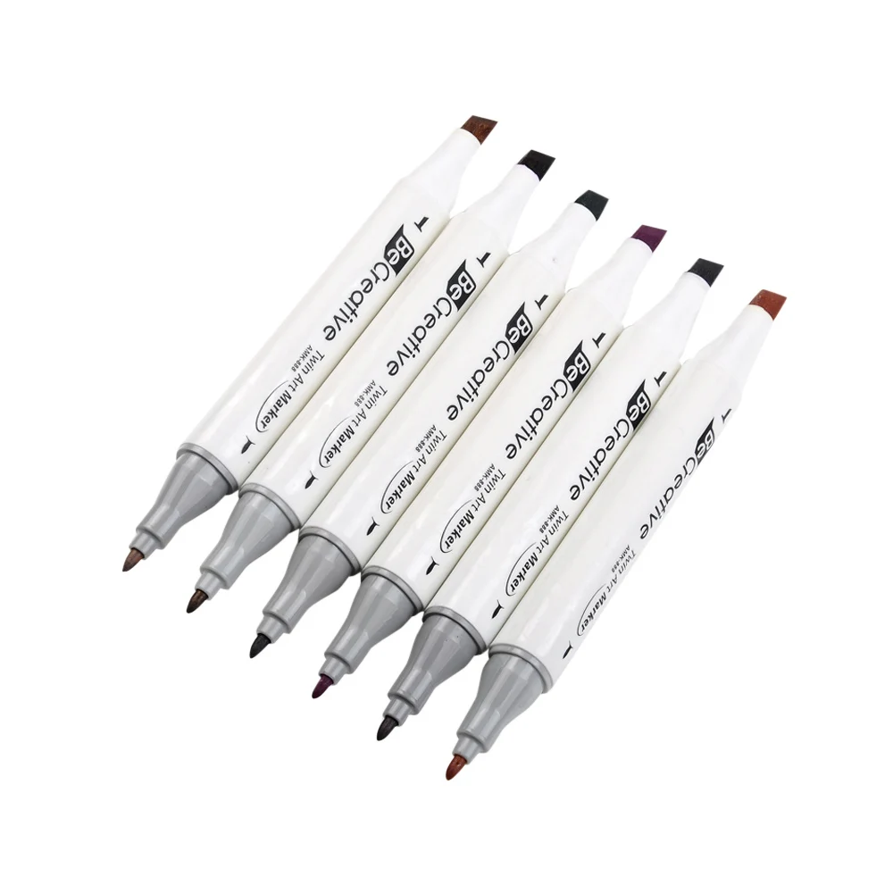 262 color Alcohol base dual tip  sketch marker set for art