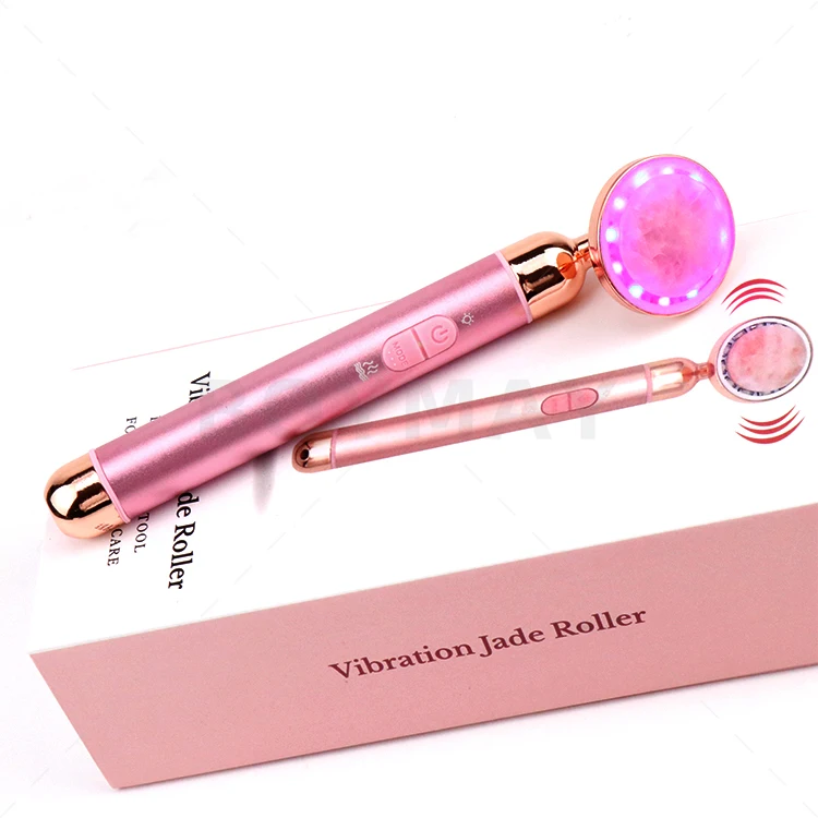 Wholesale Factory Mini 100% Jade Roller Facial Tool Facial Electric Vibration Energy Beauty Bar Massage Roller