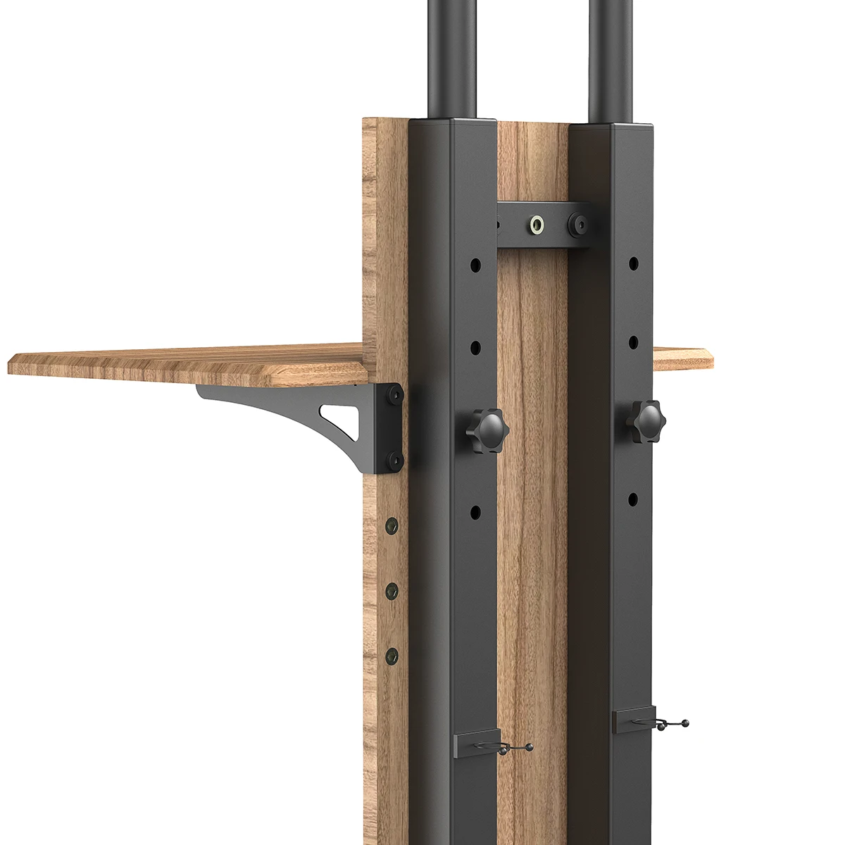 Wholesale Universal Swivel Tilt TV Stand with Wooden Base Height Adjustable Table Top TV Stand Mount Max VESA 400x400mm