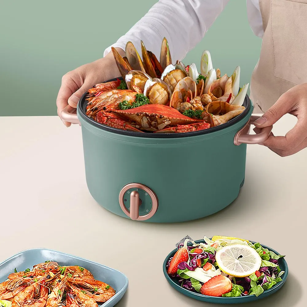  Hytric electric hot pot 2.5L portable non-stick coating frying pan dual power control multi-function rice