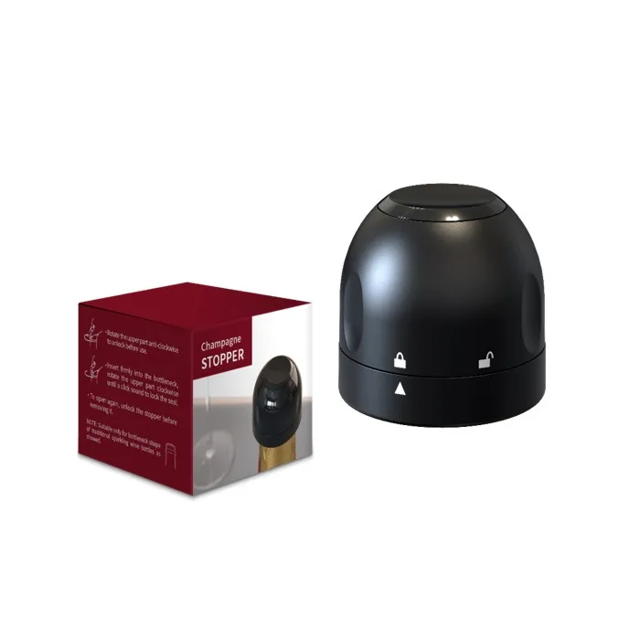 Wholesale Price Bar Kitchen Accessories Food Grade Black Mini Small Plastic Wine Bottle Stopper