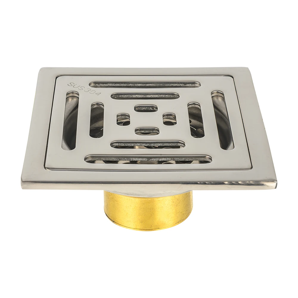 Chinese brass plastic wide accessories trap chrome commercial kitchen cleaning floor drainage