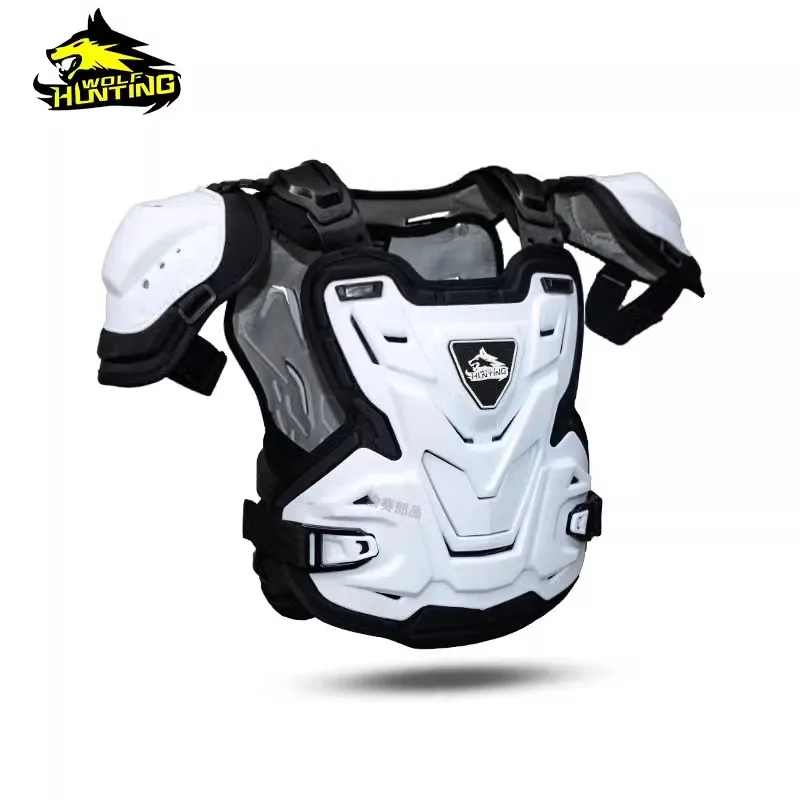 JXT Wolf teenager children Armor Motorcycle Riding Armor Off-road Vest Chest Protection Parallel Car Armor Blue Yellow