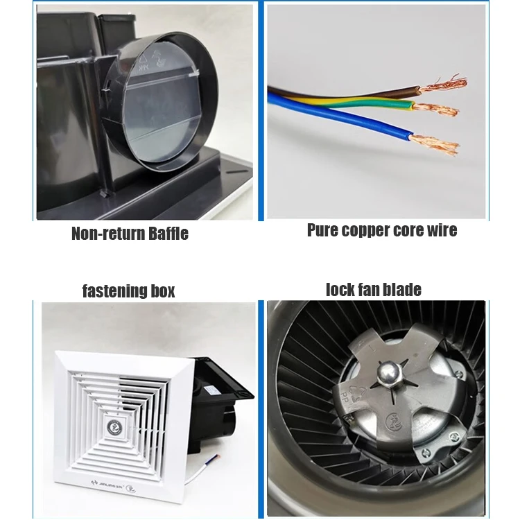 High-quality Ceiling Mounting Ventilation Fan Exhaust Fan Electric Foldable CB Mechanical White 220V Jinling Ceiling Fan 35W