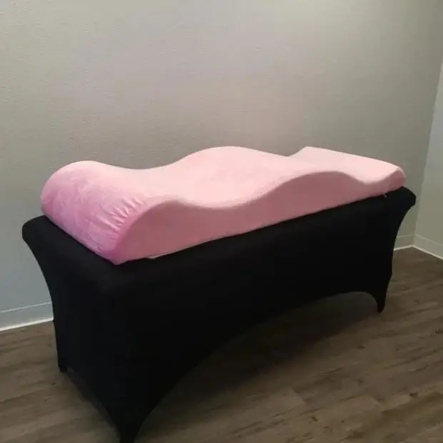 Ergonomic Memory Foam Mattress Beauty Salon Curved Extension Lash Mattress Lash Bed Curved Mattress Topper