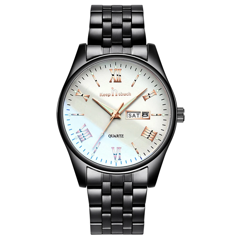 Hot sale waterproof quartz wrist watch luxury mens stainless steel watches custom logo