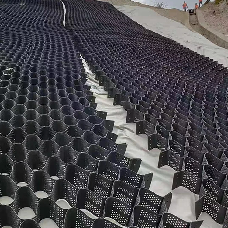 Гладкий HDPE geocell лошадиный загон текстурированный травяная сетка Цена для стабилизации склона и подпорной стены