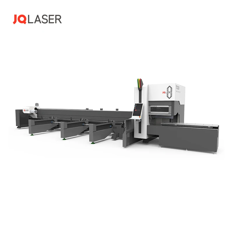 JQ Short Tail Material H beam Square Tube Laser Cutter 5 axis Bevelling Laser Pipe Cutting Machine
