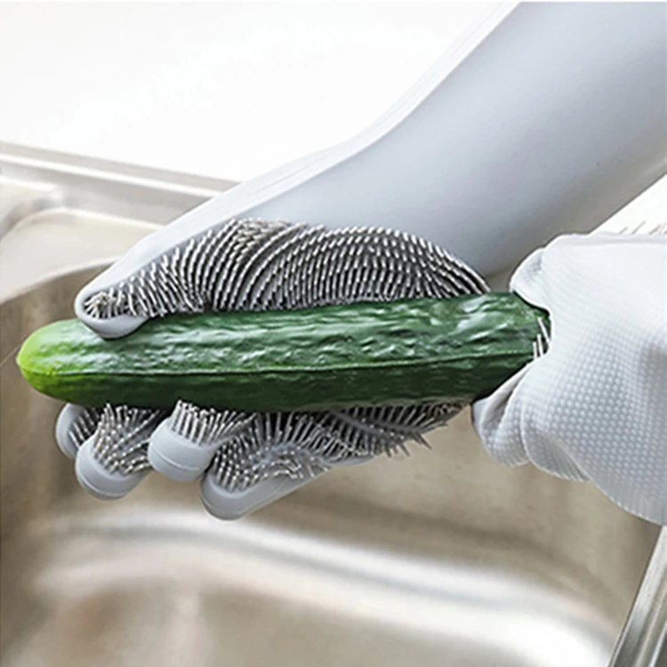 
Magic Scrubber Multifunctional silicon gloves Cleaning Brush oven glove kitchen wash fishing gloves 