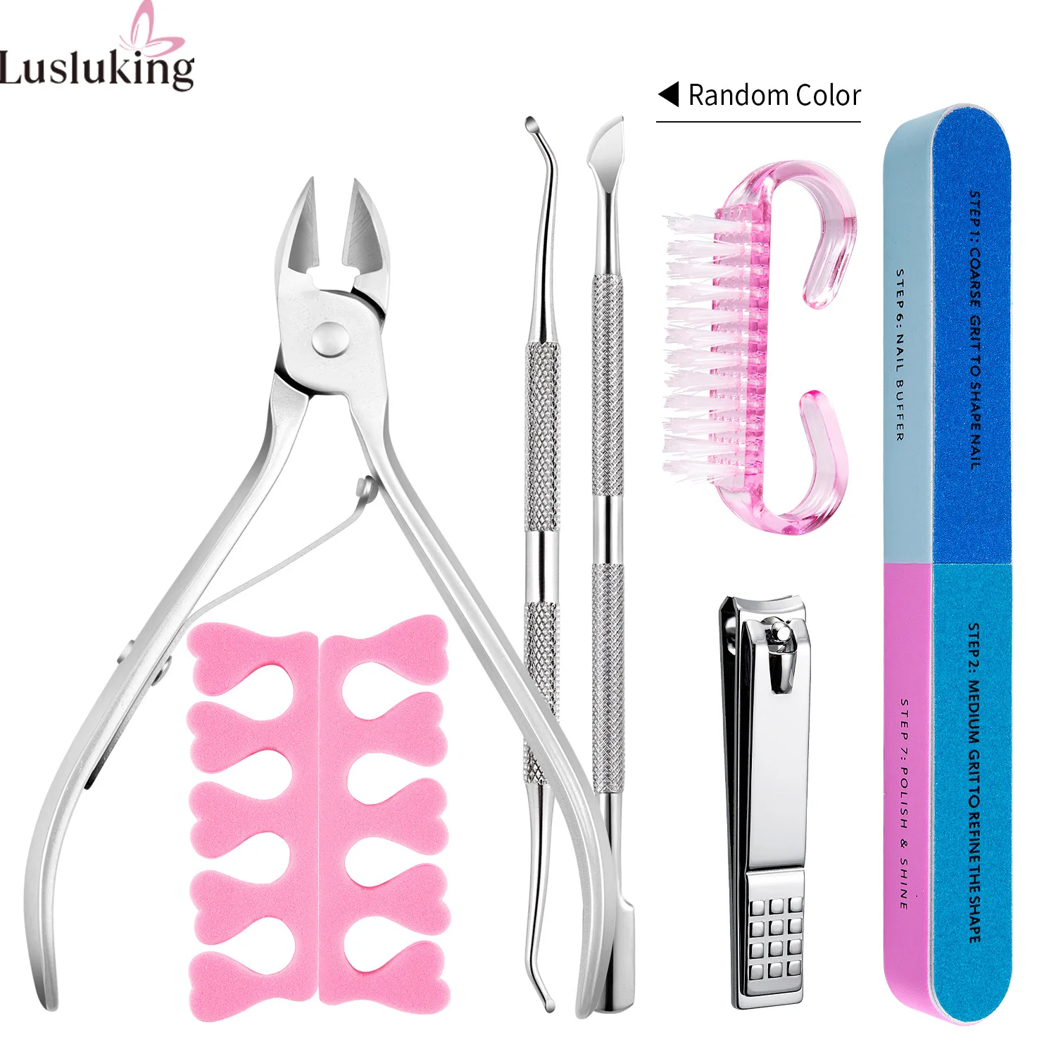 Polishing Strip Dead Skin Nail Tools Nail Steel Push Professional Manicure Tools Kit pedicure kit