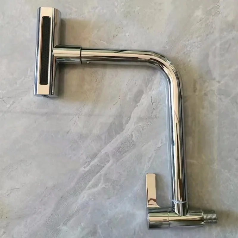 Contemporary Kitchen Faucet Ceramic Valve Core Cold Hot Water Rotary Sink Deck Single Hole Vegetable Washing Basin Four Modes