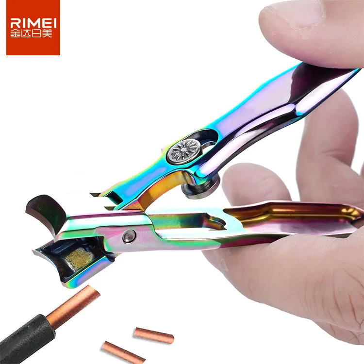 RIMEI Colorful Manicure Cutters Nail Clipper Set Household Stainless Steel Nail Clippers Set Pedicure Nail Scissors Tool