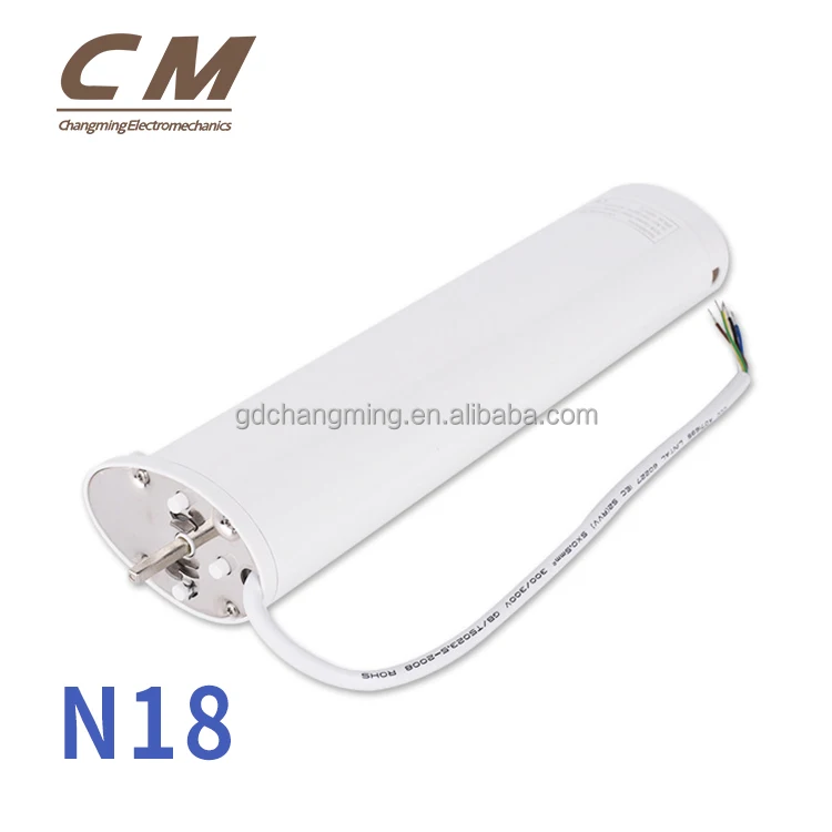 Super Silent N18 Curtain Motor 5 Wire Engineering  2Nm Big Turque  Dry Contact Function Round Shade  Motorized Curtain Motor