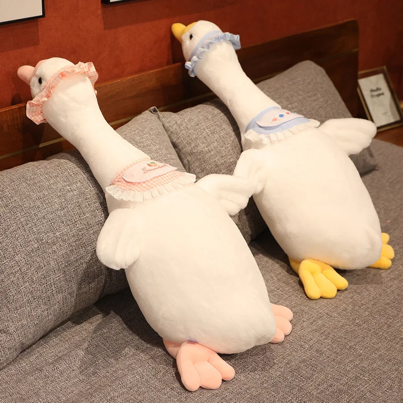 Ins Cute Cotton Goose Stuffed Toys Animal Baby Accompanying Plush Dolls Big White Goose Pillow Plush Toy Duck Goose Dolls