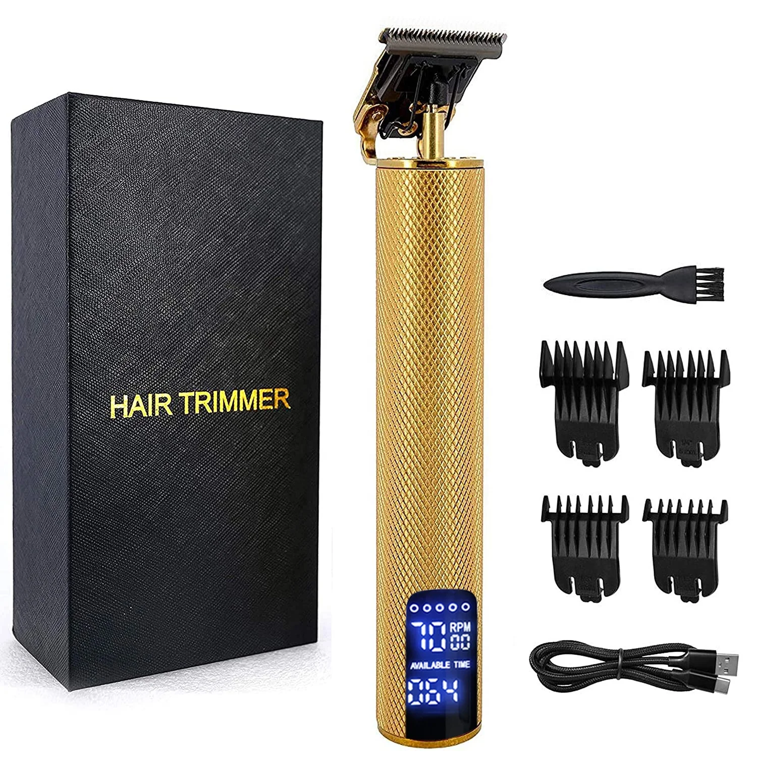 LCD Display Hair Clipper for Men Electric Hair Trimmer Barber Hair Cutting Machine USB Rechargeable Baldheaded Beard Trimmer