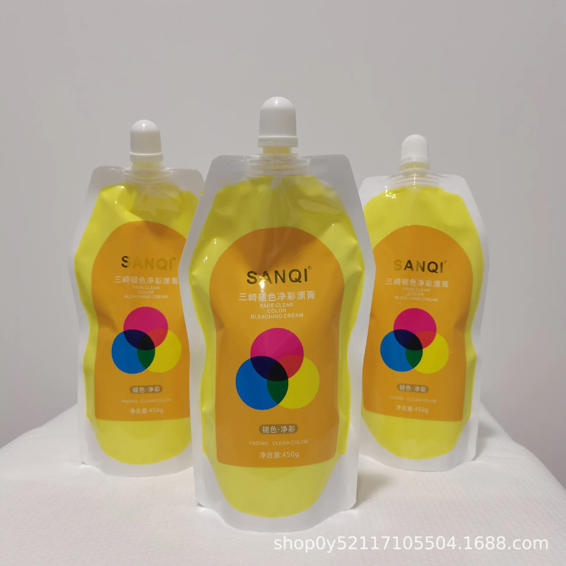 SANQI 450ml Hot Selling Remove Red Yellow Color Bleaching Cream Up to Levl 9.5