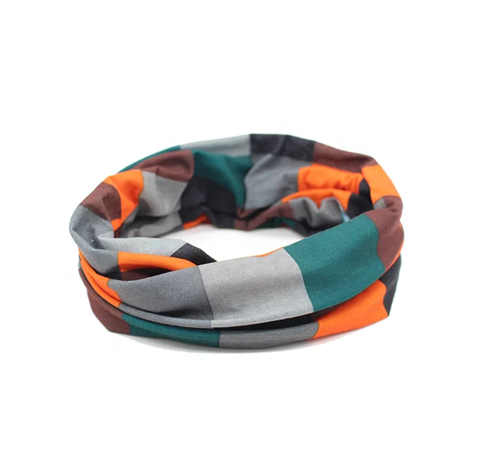 New design Sports Head Scarf Multifunctional colourful checks Seamless Tubular Bandana