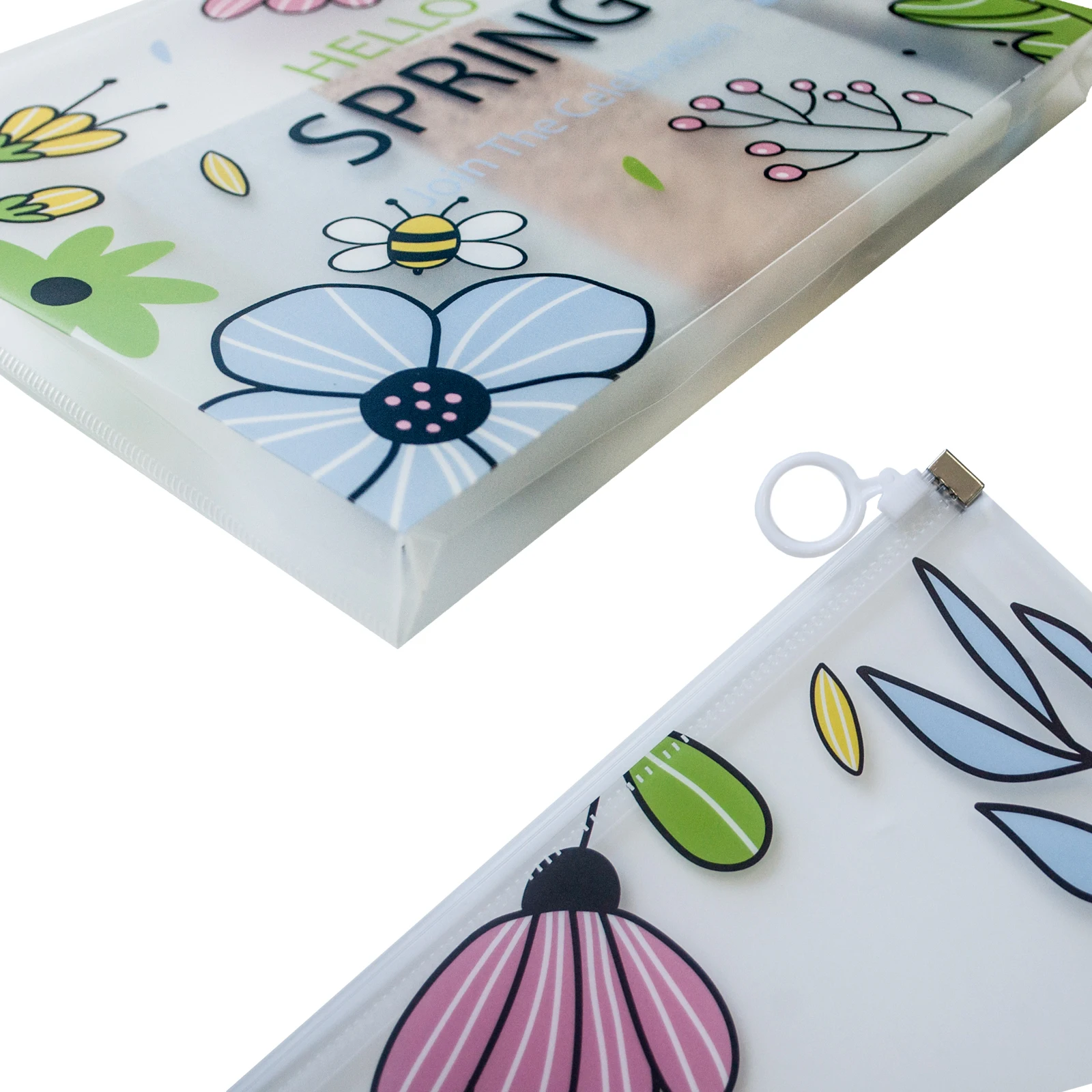 PP Custom Filing A4 Size Plastic Expandable Document  Storage Organizer Zipper Pouch Bag for  Office and School Use