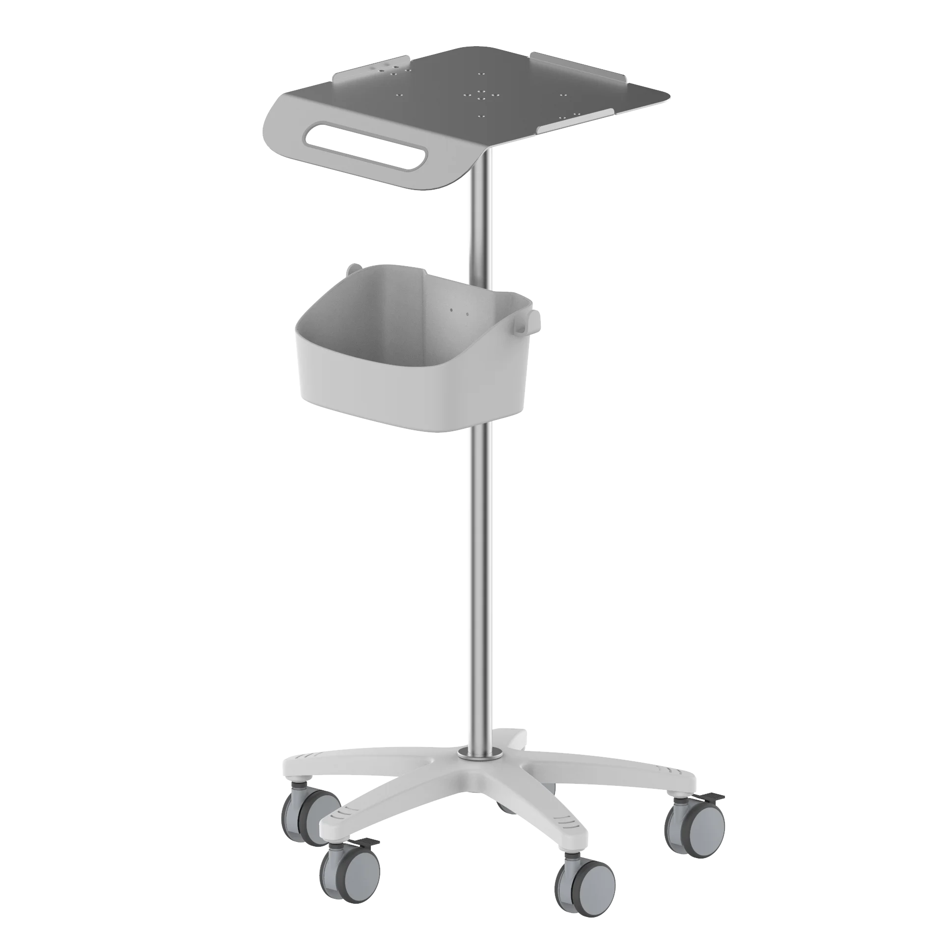 Medical Monitor Stand 3 inch Silent Casters Patient Monitor Cart for Hospital