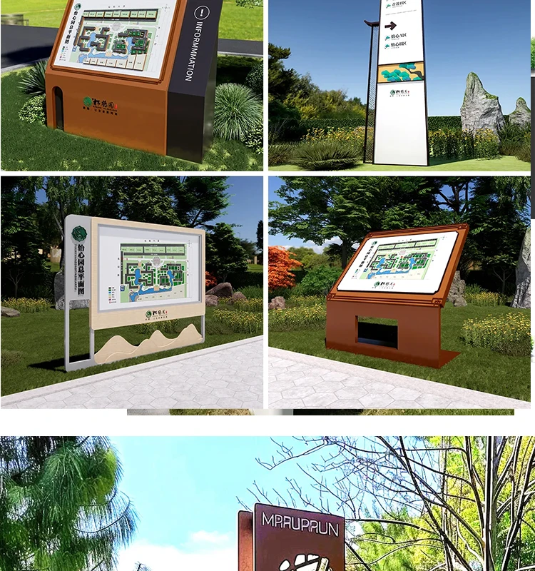 Scenic Park Outdoor Spirit Fortress Guide Parking Lot Indication Community Indication Park Signs