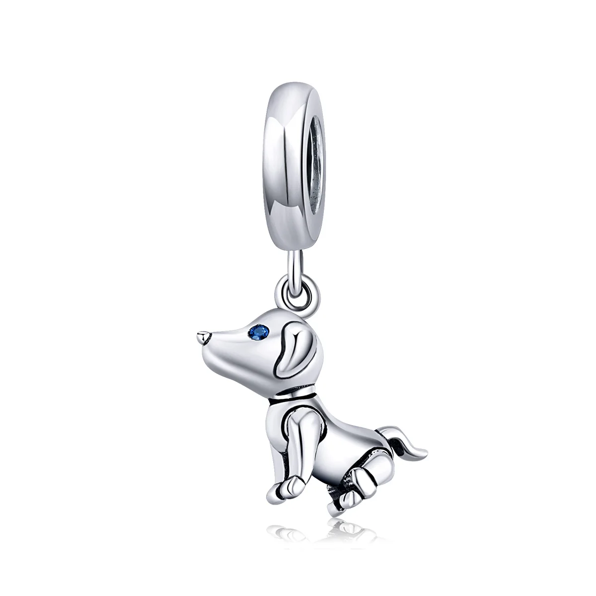 Personality robot dog diy silver bead necklace pendant pendant s925 sterling silver SCC1468