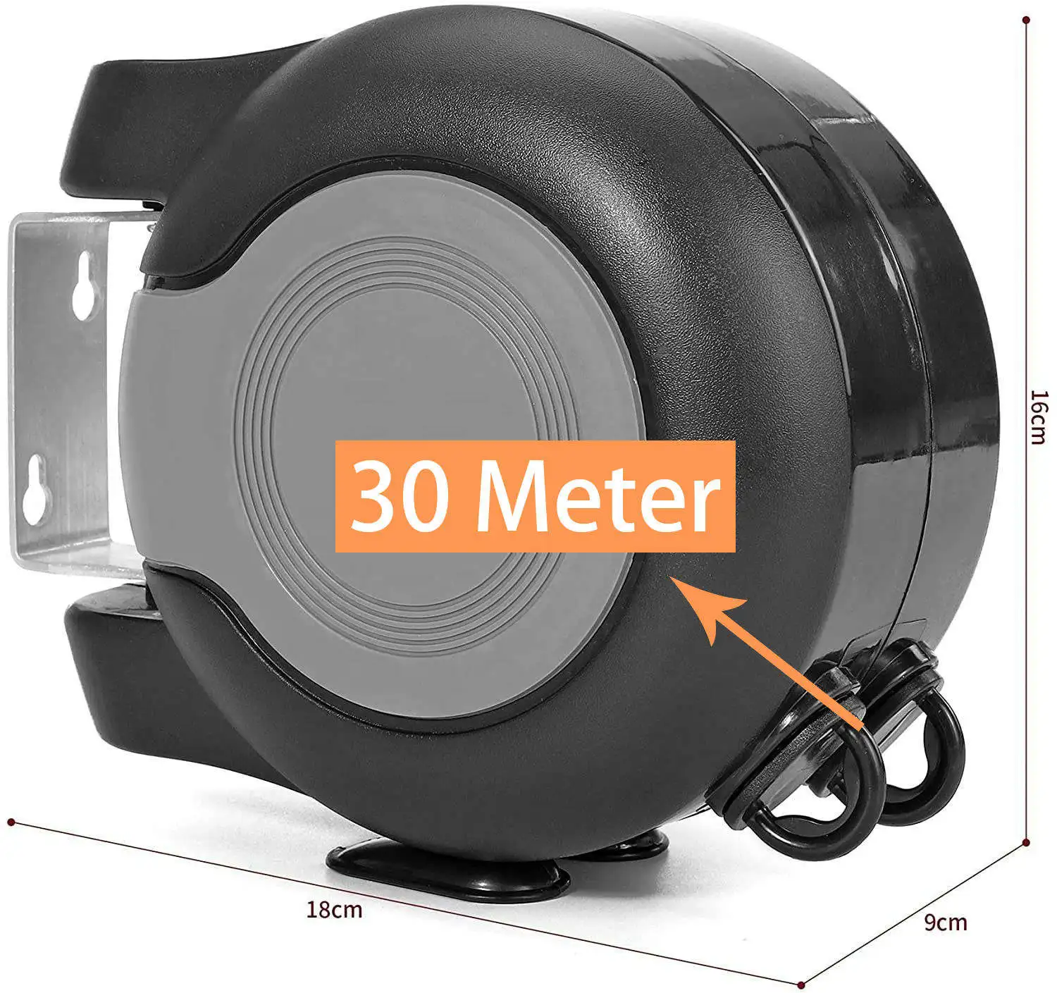 Double Retractable Washing Lines Heavy Duty Clothes Line Retractable Clothesline Rope for Indoor Outdoor Laundry Drying