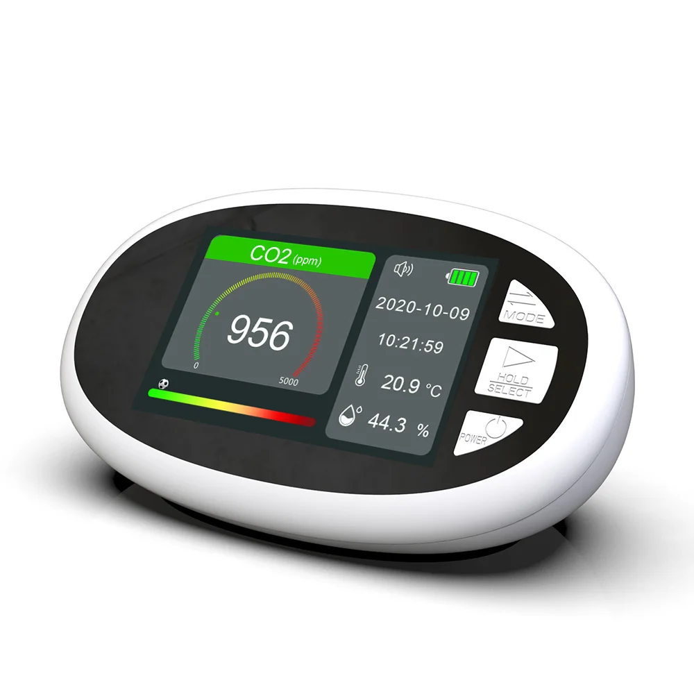 LCD color screen air quality analyzer high precision NDIR sensor household CO2 concentration meter indoor carbon content monitor