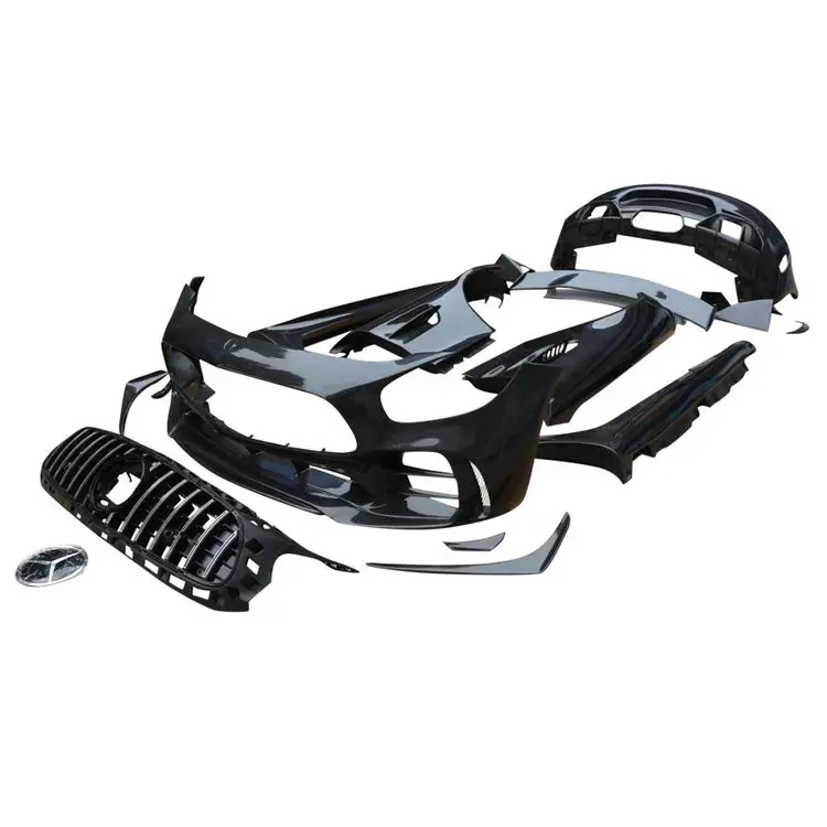 New Style Carbon Fiber Rear Bumper Body Kit Front Bumper Assembly Carbon Fiber Spoiler For Mercedes GTR Refitted And Upgraded