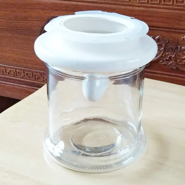 1L glass storage container with ceramic lid and plastic gasket 1000ml or 35OZ glass storage jar for honey