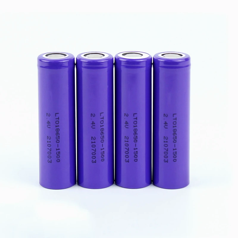 In stock Factory wholesale 2.4V LTO battery 18650 battery cells 1500mah for torch flash light scooters