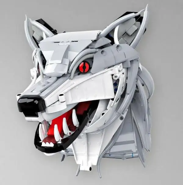 Forest animal head ornaments building block set, home decoration and desk display, send boys and girls birthday gifts.