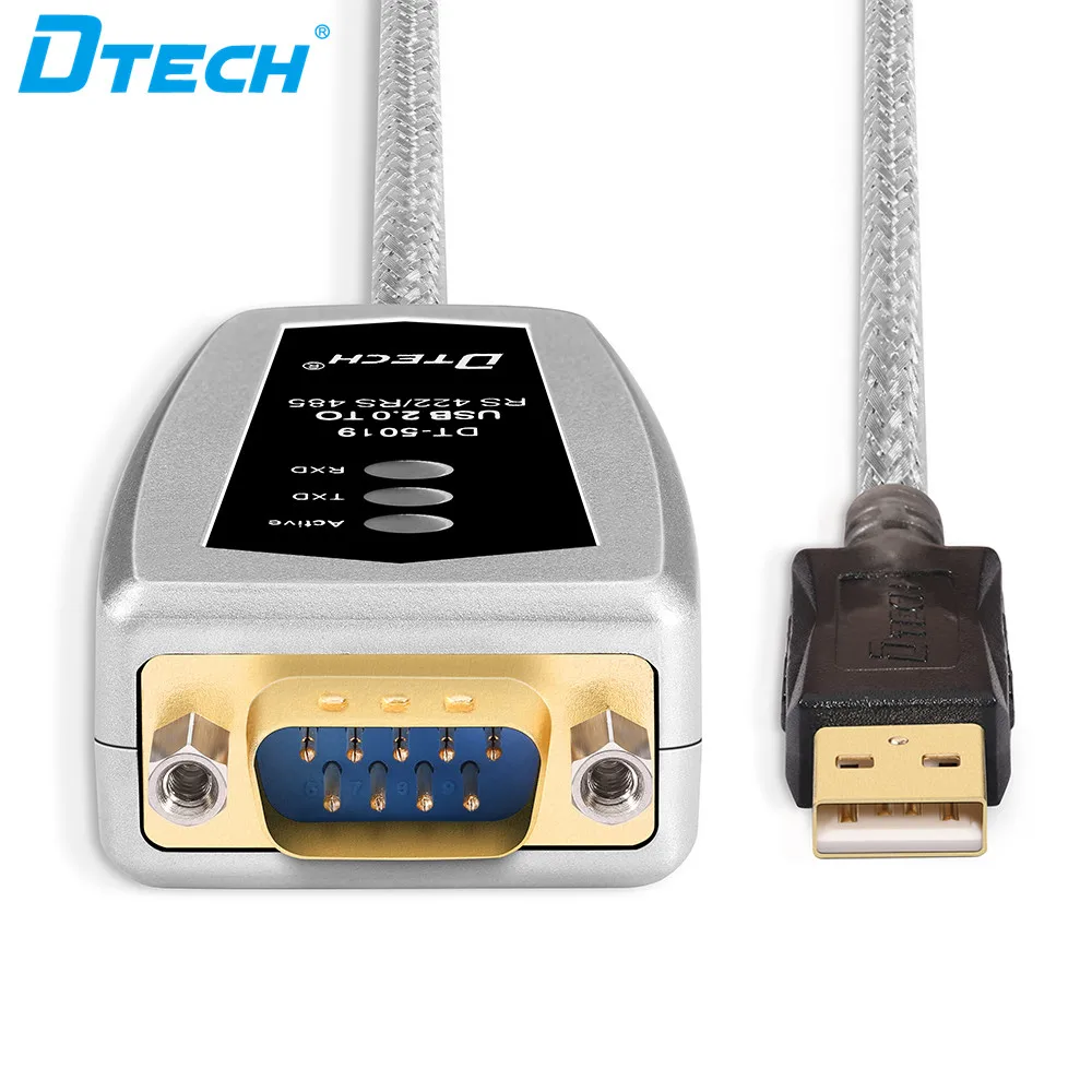 DTECH high speed USB2.0 to RS422/485 cable 1.2m video acdio computer USB converter cable FT232+SP485 dual chip adaptor switch