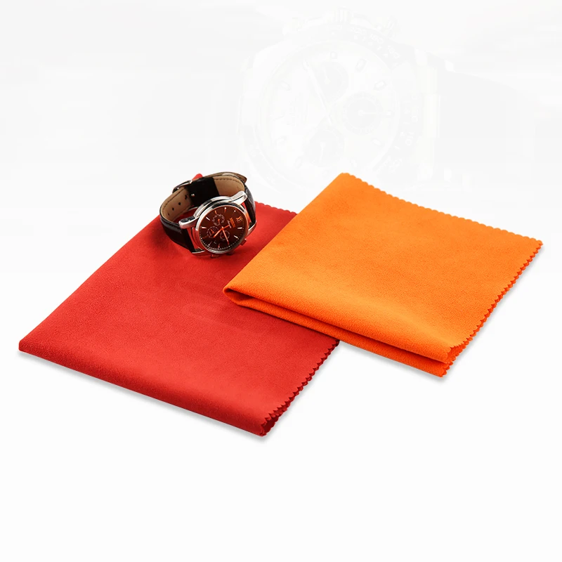 Custom logo microfiber cleaning cloths Microfiber Suede Jewelry Polishing Cloth Silver Cleaning Cloth Lens Wipe with jagged edge